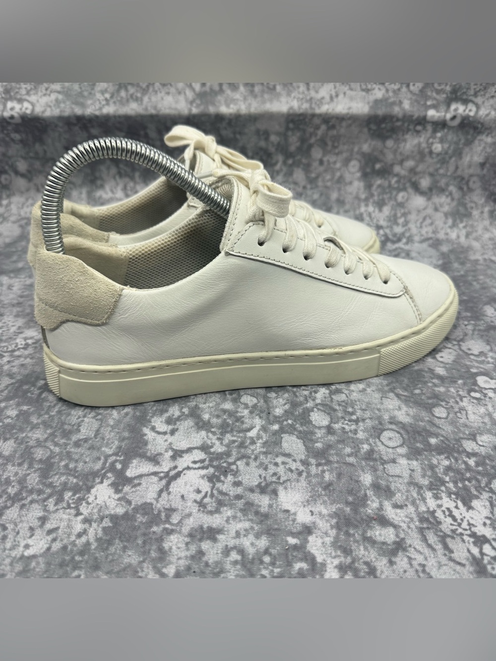 Reiss White Leather Low-Top Sneakers